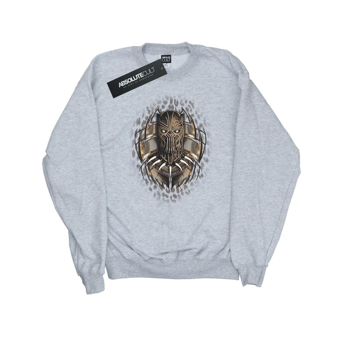 Image of Black Panther Gold Killmonger Sweatshirt Damen Grau XXL