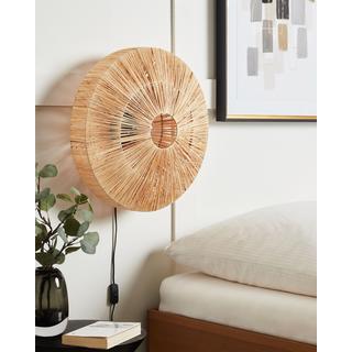 Beliani Lampe murale en Paille Boho LUMUT  