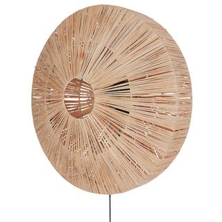 Beliani Lampe murale en Paille Boho LUMUT  