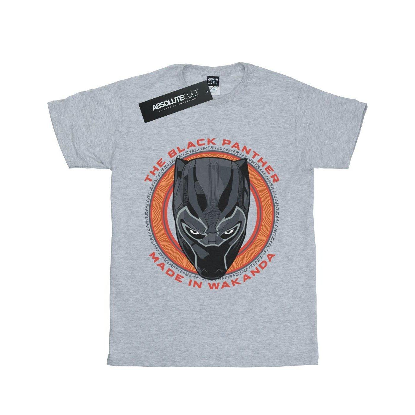 Image of Black Panther Made In Wakanda Red Tshirt Damen Grau S