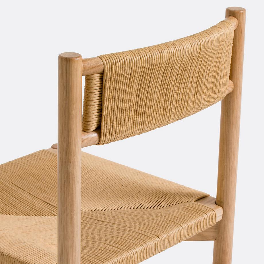 La Redoute Intérieurs Lot 2 Stühle Eiche und Papier Seil  