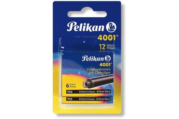 Pelikan PELIKAN Tintenpatrone TP/6/2/B schwarz 12 Stück, Blister  