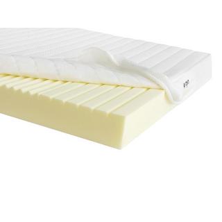 Vente-unique Ensemble 140 x 190 cm sommier coffre naturel clair + matelas mousse 7 zones ép.12cm - STELO de MORGENGOLD  