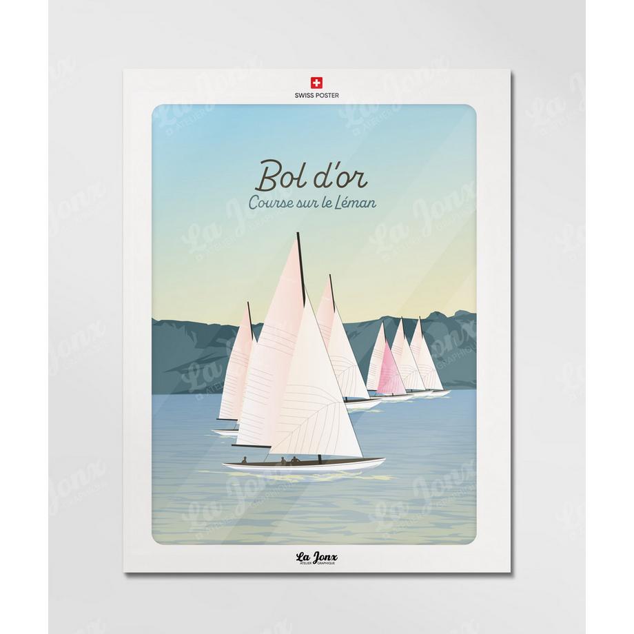 La-Jonx Affiche de Bol d'or - Course sur le Léman  