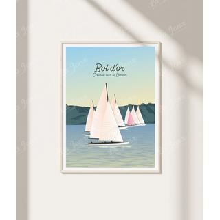 La-Jonx Bol d'or - Course sur le Léman - Poster  