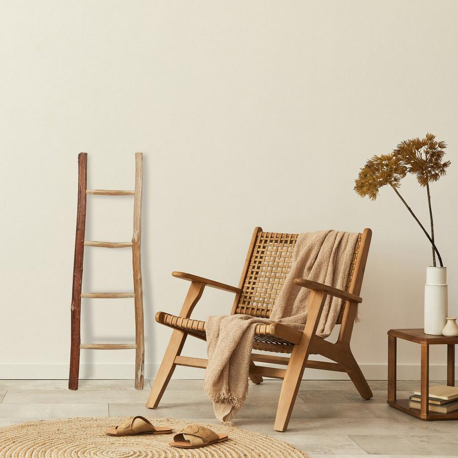 Northix  Échelle décorative de taille moyenne en bois de châtaignier 