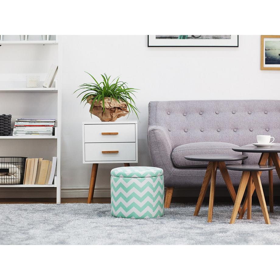 Beliani Pouf de rangement en Coton Rétro TUNICA  