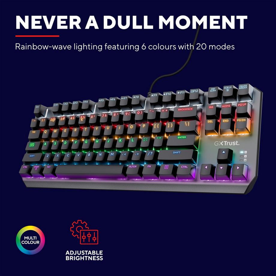 Trust  GXT 384 Callaz Mechanische TKL-Gaming-Tastatur 