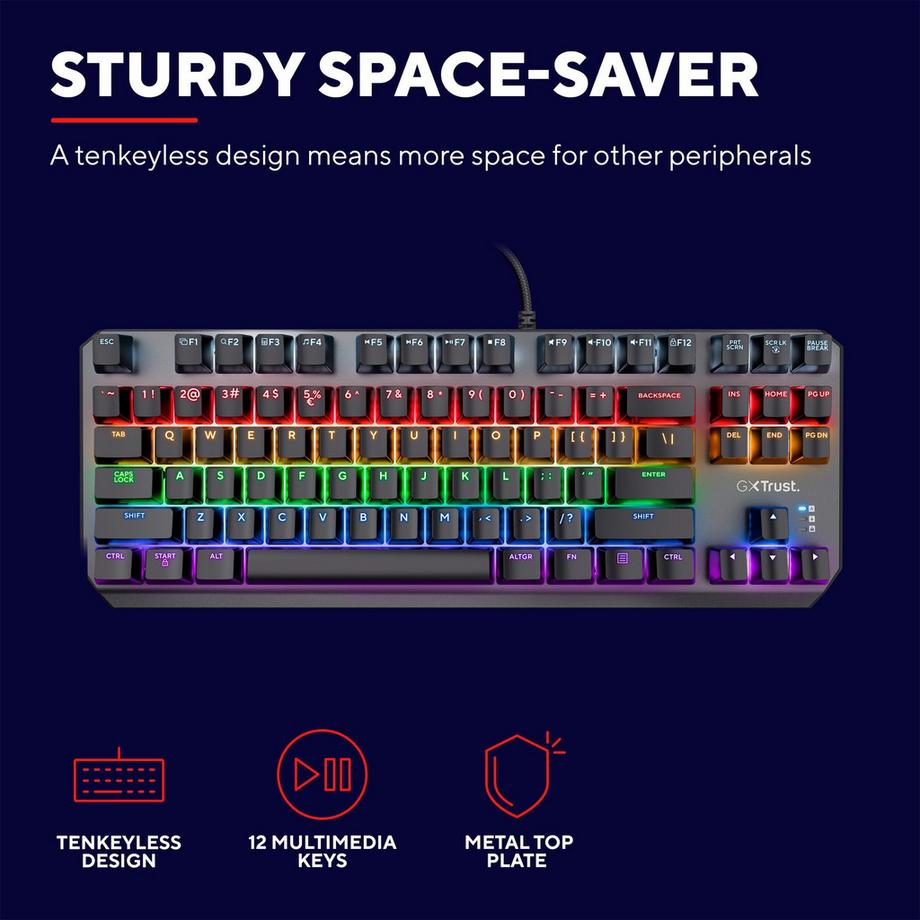 Trust  GXT 384 Callaz Mechanische TKL-Gaming-Tastatur 