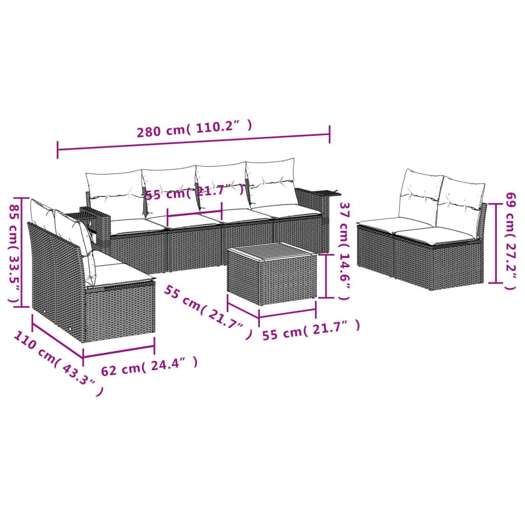 VidaXL Garten sofagarnitur poly-rattan  