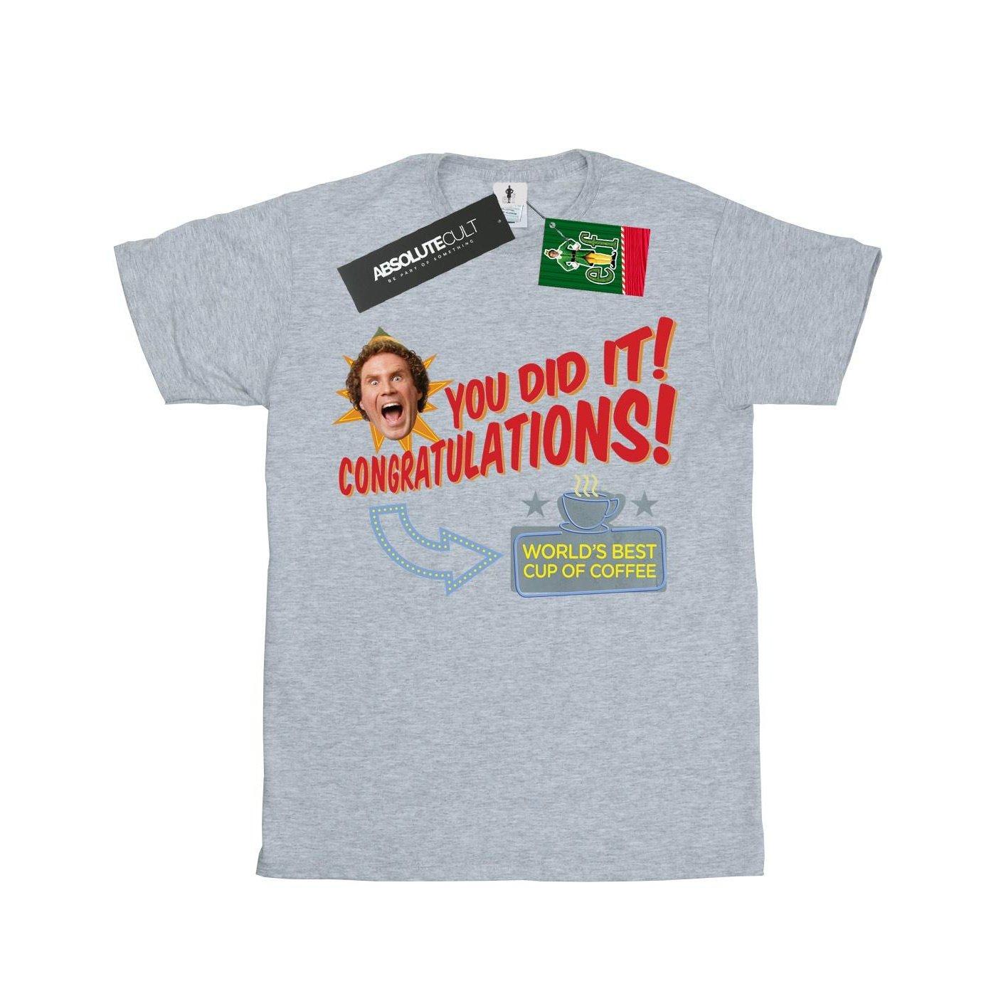 Image of World's Best Coffee Tshirt Mädchen Grau 128