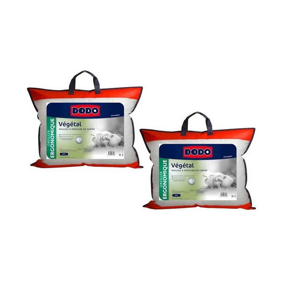 Lotto di 2 guanciali ergonomici memory xDODO VEGETAL