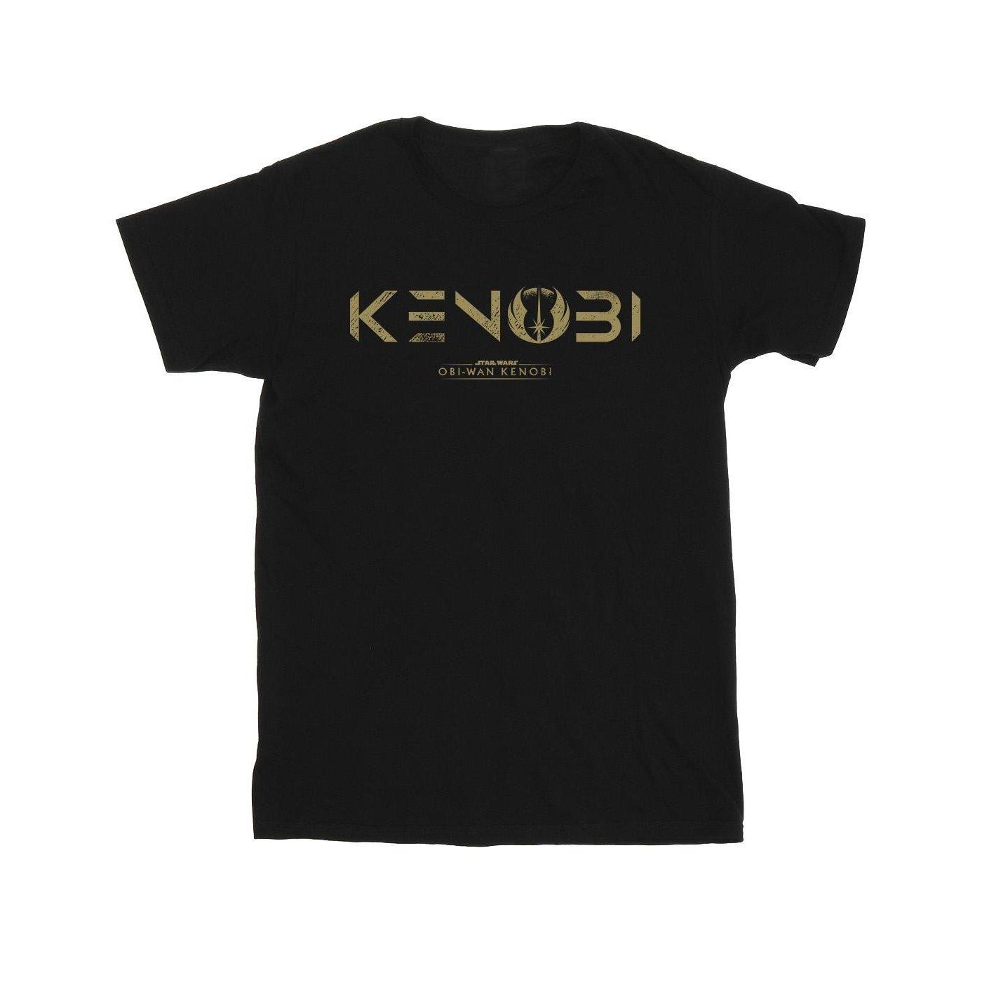 Image of Obiwan Kenobi Logo Tshirt Jungen Schwarz 104