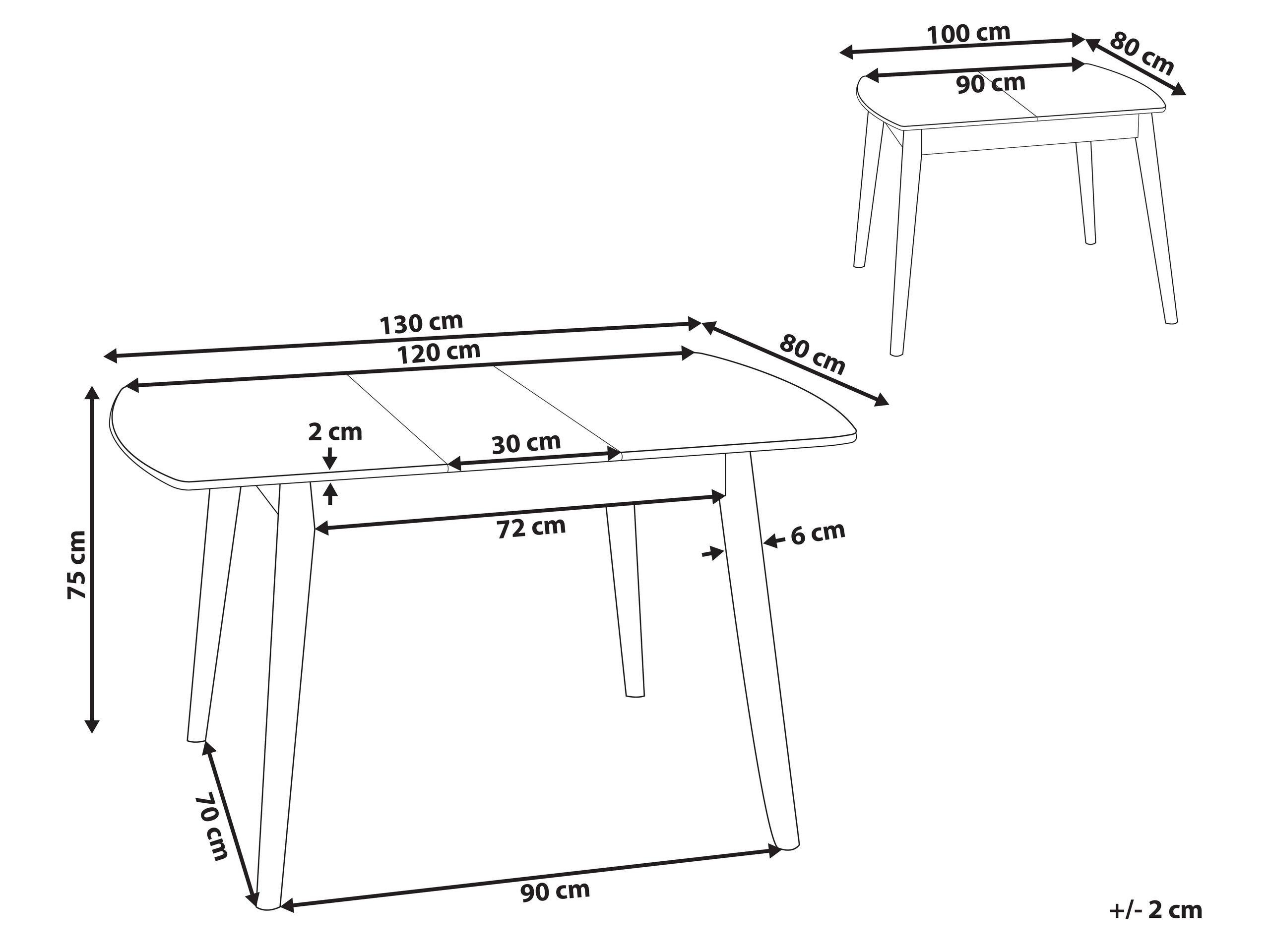 Beliani Table de repas en MDF Rétro TOMS  