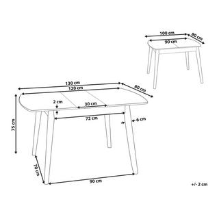 Beliani Table de repas en MDF Rétro TOMS  