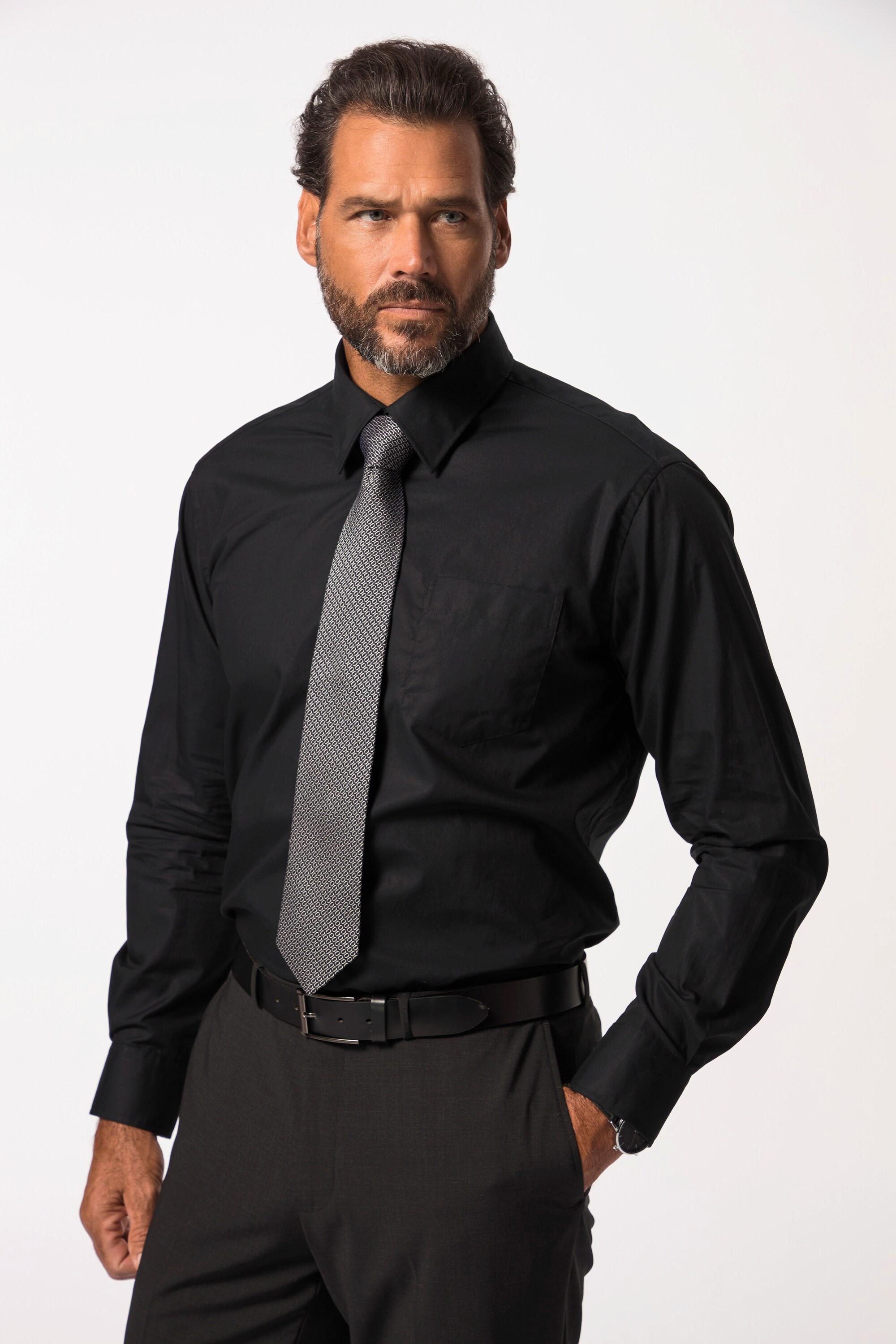 JP1880  Chemise Business à col Vario, coupe Comfort Fit noir 