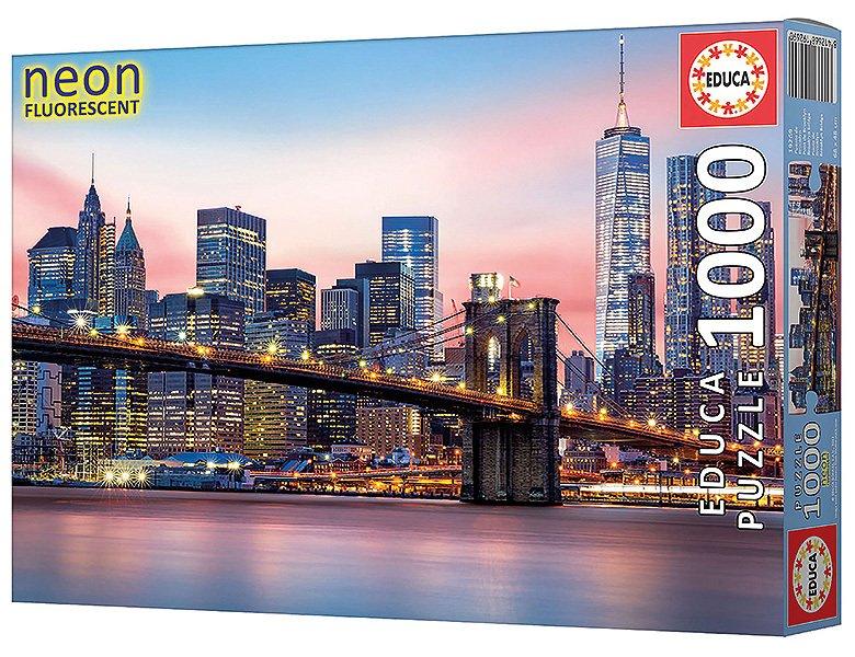 Educa  Puzzle Brooklyn-Bridge Nachtleuchtpuzzle (1000Teile) 