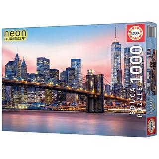 Educa  Puzzle Brooklyn-Bridge Nachtleuchtpuzzle (1000Teile) 