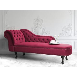 Beliani Chaise longue versione sinistra en Velluto Glamour NIMES  