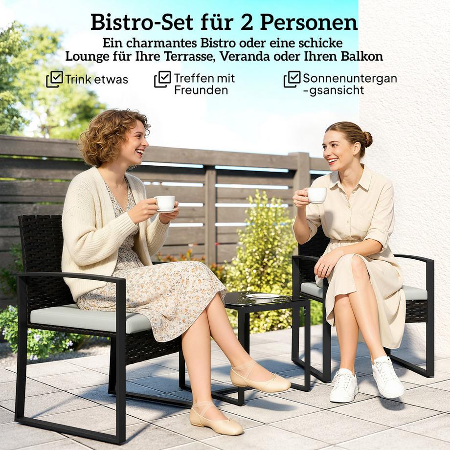 Outsunny Rattan Bistroset  