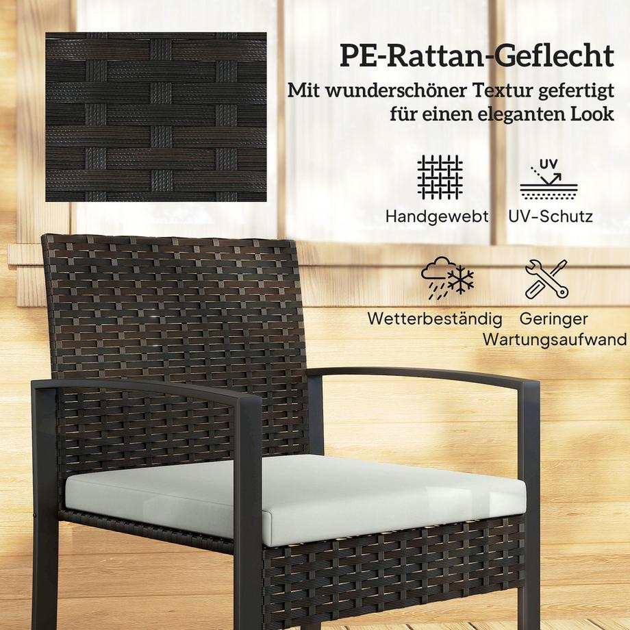 Outsunny Rattan Bistroset  