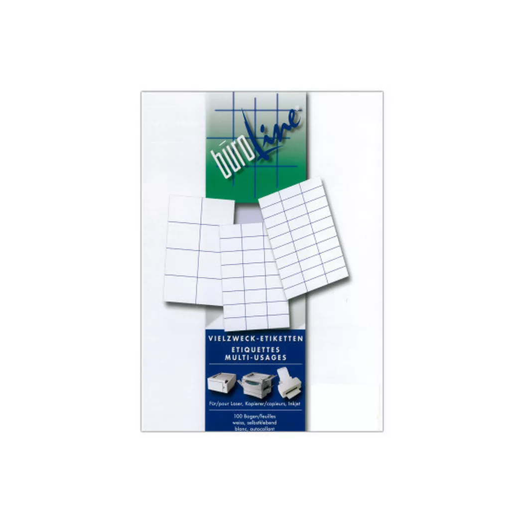 BÜROLINE – Etiketten 105×41mm 500055 weiss 1400 Stück, One Size