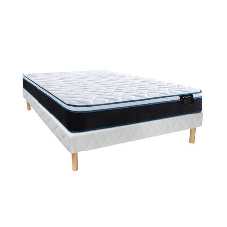 Ysmée Ensemble 160 x 200 cm sommier + matelas ressorts ensachés et mémoire de forme rafraichissante ép.23cm - TORANO de YSMÉE  