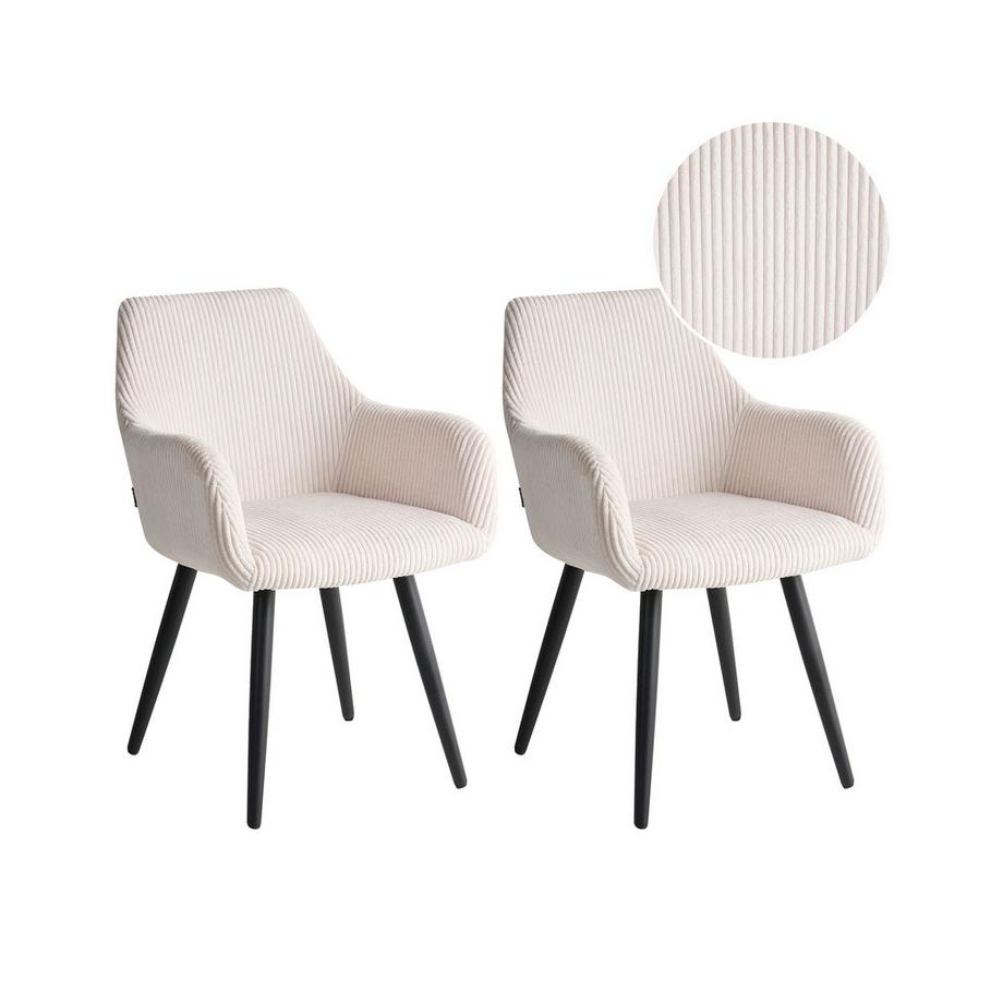 Set di 2 sedie da pranzo en Velluto a coste Minimalista MORI