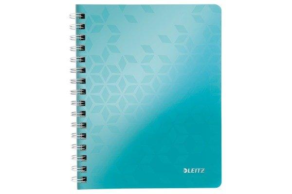 Leitz LEITZ Spiralbuch WOW PP A5 46390051 eisblau 80 Blatt  