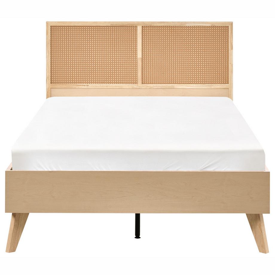 Beliani Lit avec sommier en Panneau de particules de bois Boho MONPAZIER  