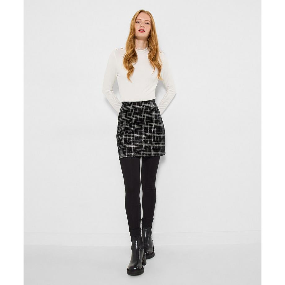 2-in-1 Glitzerleggings mit Rock