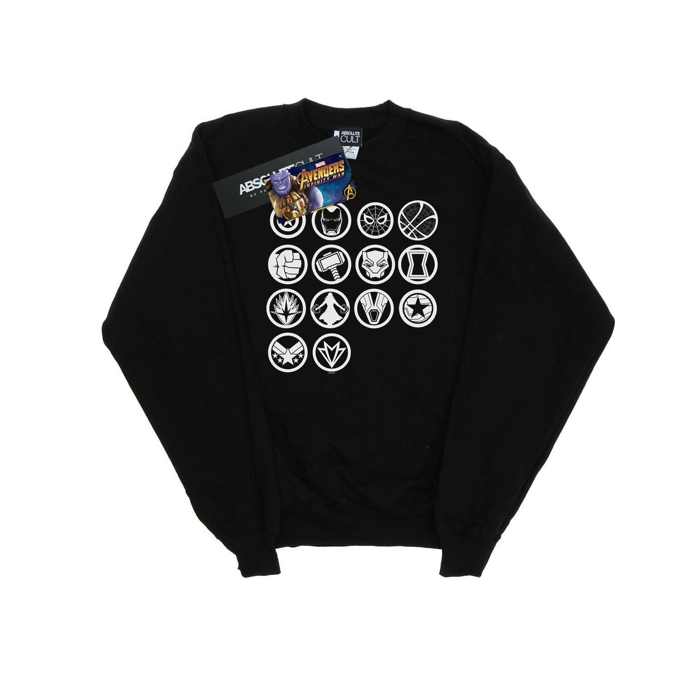 Image of Avengers Infinity War Icons Assemble Sweatshirt Mädchen Schwarz 128