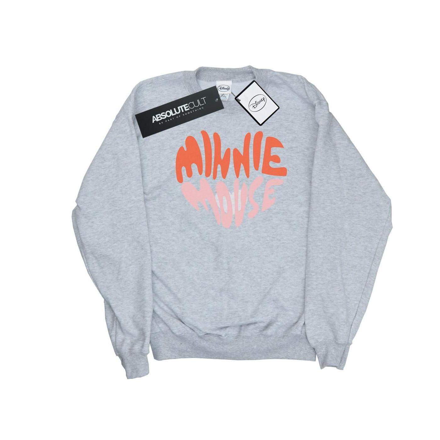 Image of Minnie Mouse Heart Shaped Sweatshirt Unisex Grau 128