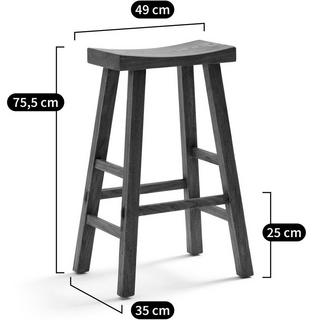 La Redoute Intérieurs Tabouret de bar en orme massif H75 cm  