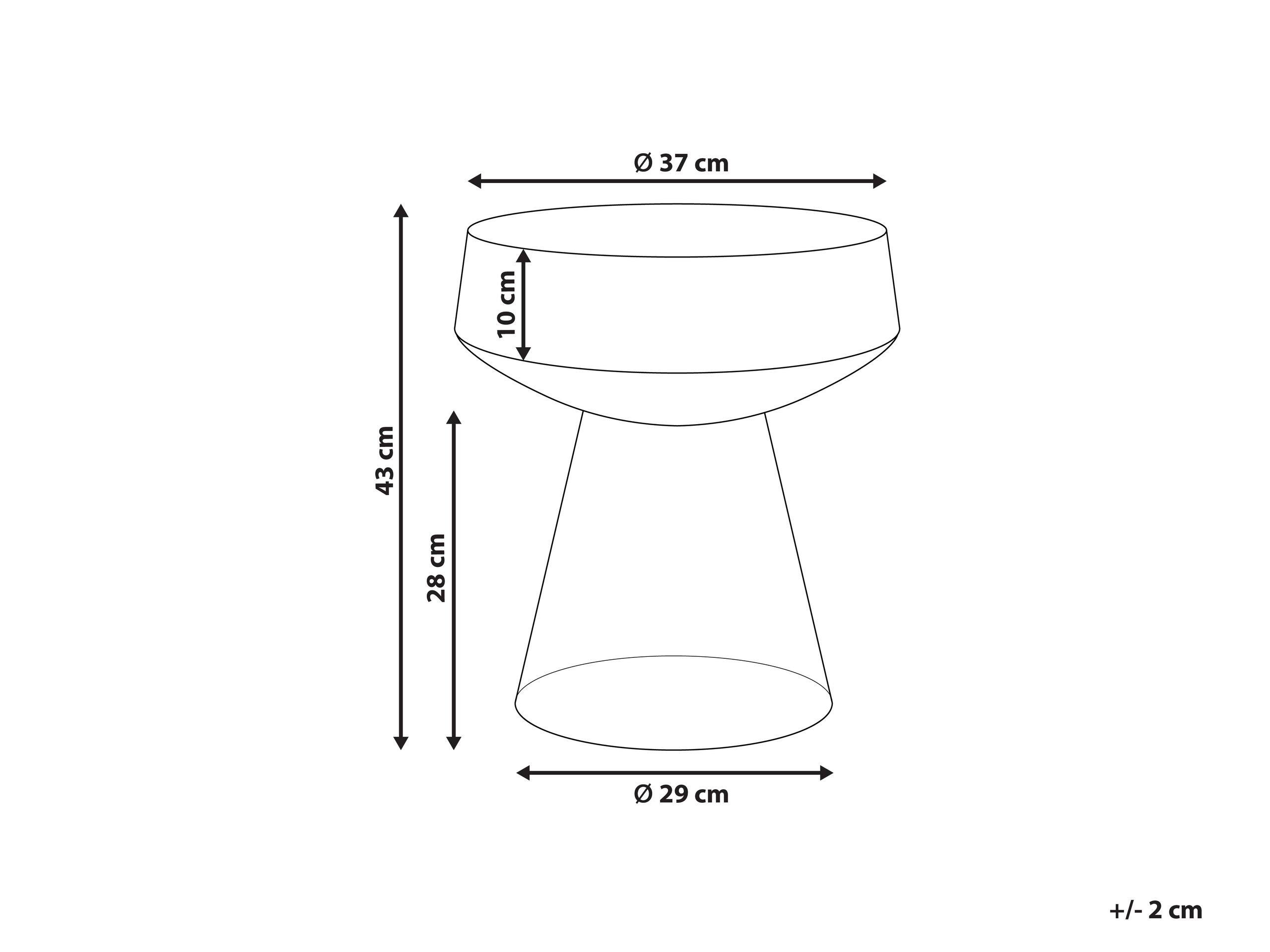 Beliani Table d'appoint en Verre Moderne LAGUNA  