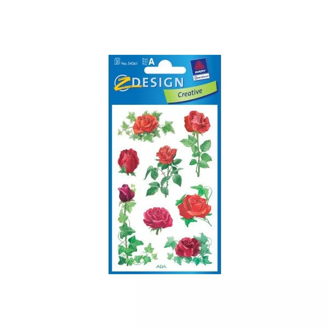 Z-DESIGN Sticker Creative 54261 Rosen 3 Stück