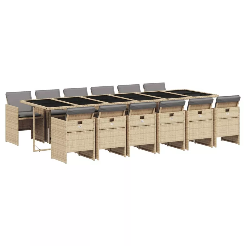 VidaXL - Garten essgruppe poly-rattan, One Size, Beige