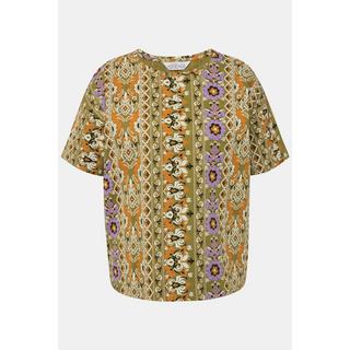 Studio Untold  T-shirt dal taglio oversize con Paisley, scollo a girocollo e mezze maniche 