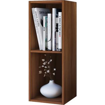 Holz CD DVD Regal | Aufbewahrung | Maße H. 72 x B. 34 x T. 30 cm | Deko Regal | Bücherregal - Mendas 2 Fächer