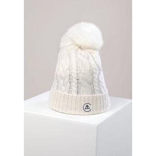 CASH-MERE.CH Bonnet torsadé en cachemire avec pompon  