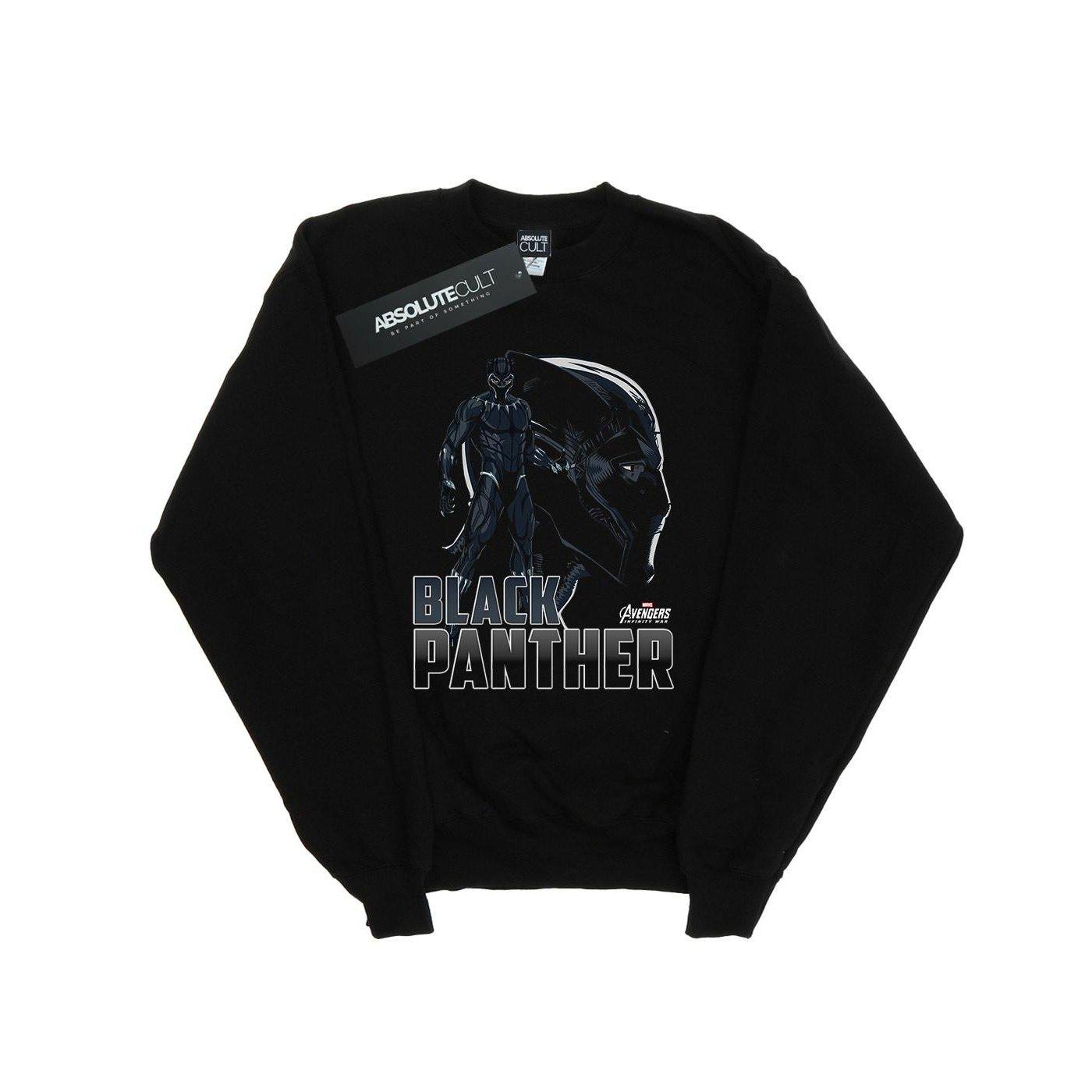 Image of Avengers Infinity War Black Panther Character Sweatshirt Damen Schwarz L