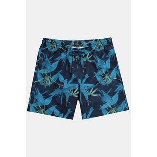 JP1880  Shorts da mare con cintura elastica e stampa floreale, fino alla tg. 8XL 