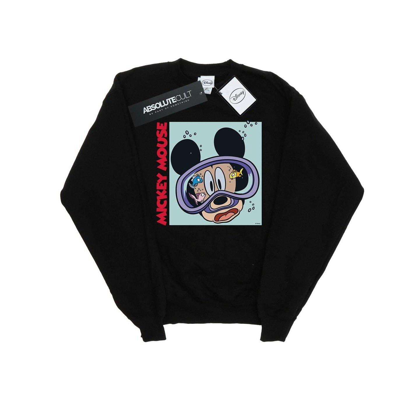 Image of Mickey Mouse Under Water Sweatshirt Mädchen Schwarz 128