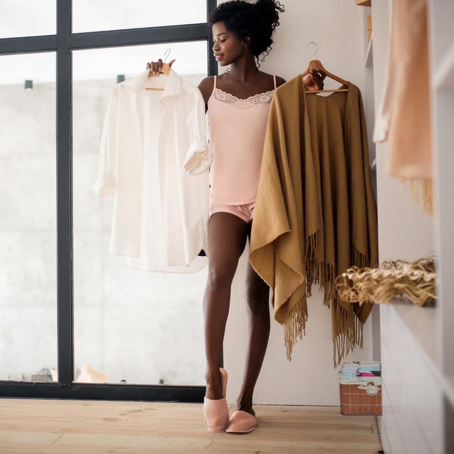 B2X Panier de rangement en bambou marron  