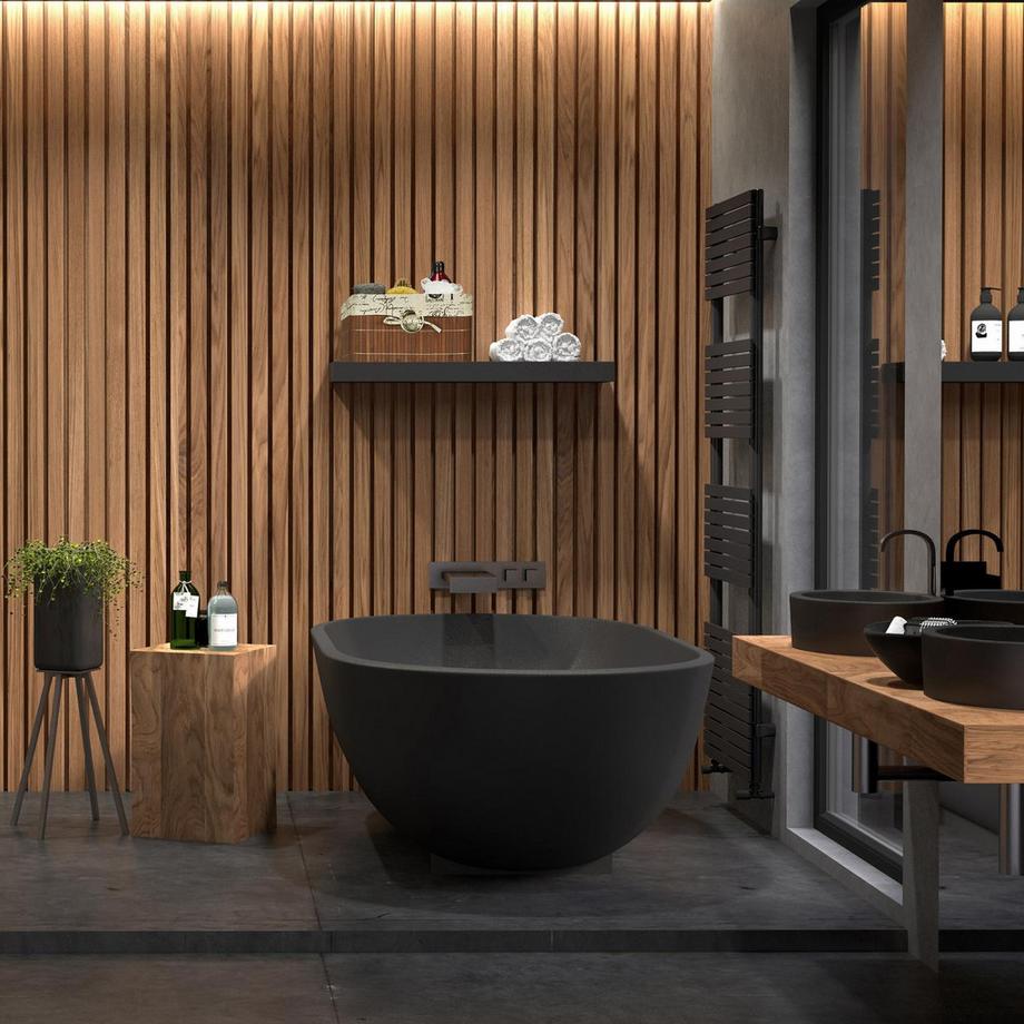 B2X Panier de rangement en bambou marron  