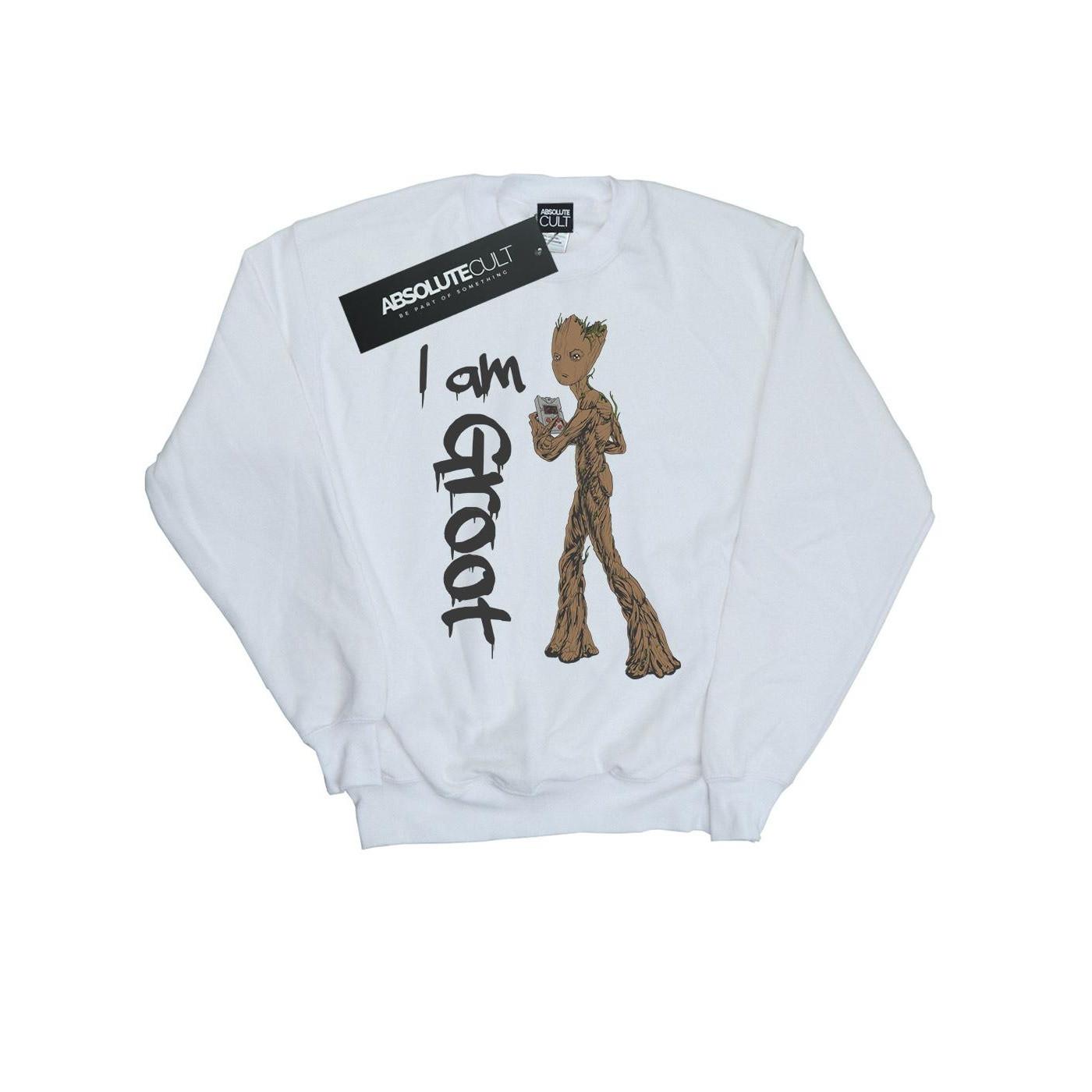 Image of Avengers Infinity War Graffiti Groot Sweatshirt Herren Weiss M
