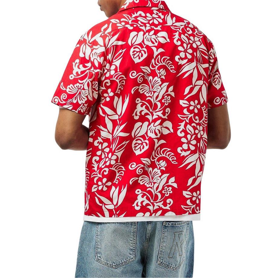 REPLAY Camicia Maniche Corte con Stampa Floreale  