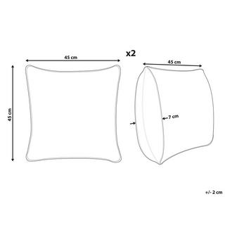 Beliani Set di 2 cuscini en Cotone Moderno ELETTARIA  