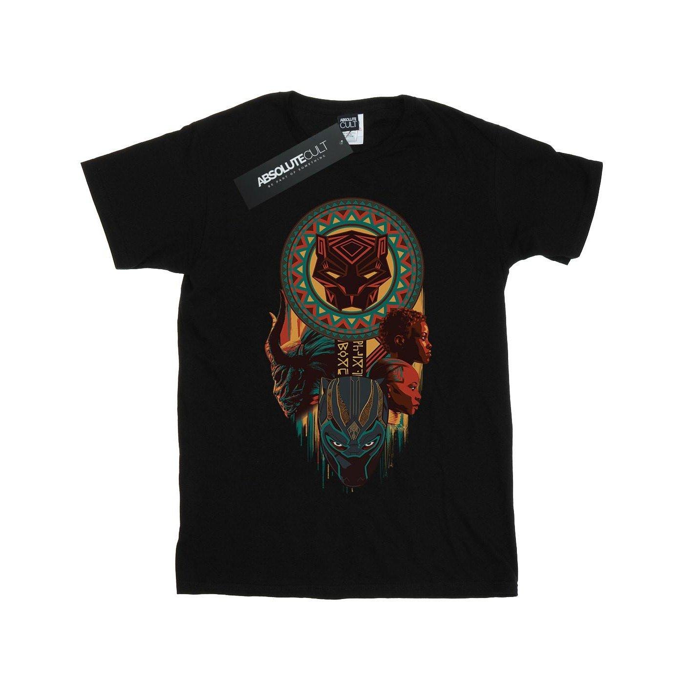 Image of Black Panther Totem Tshirt Unisex Schwarz 128