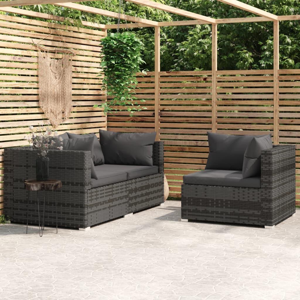 VidaXL set salotto da giardino Polirattan  